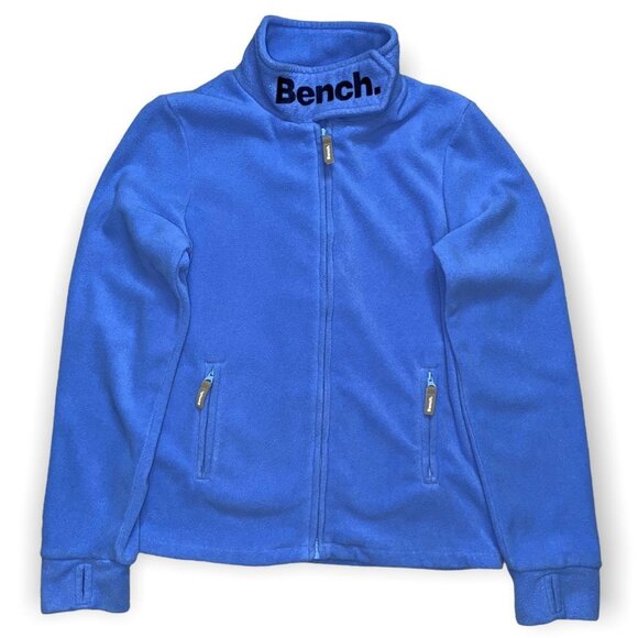 BENCH Sky Blue Fleece Full-Zip Activewear Sweater Jacket - Womens Medium - Picture 1 of 4
